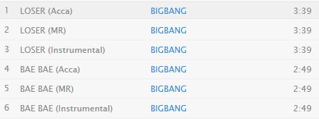 EP Tracklisting