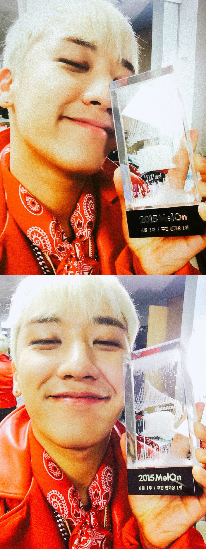 seungri with melon award