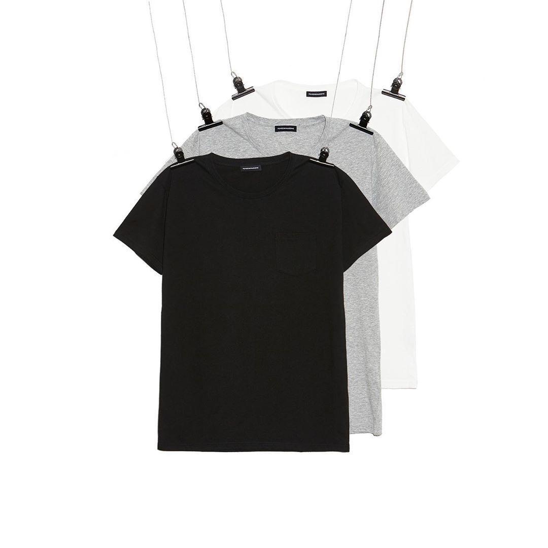 PMO®➖3PACK POCKET T-SHIRTS #1 (BLACK, WHITE, GREY)