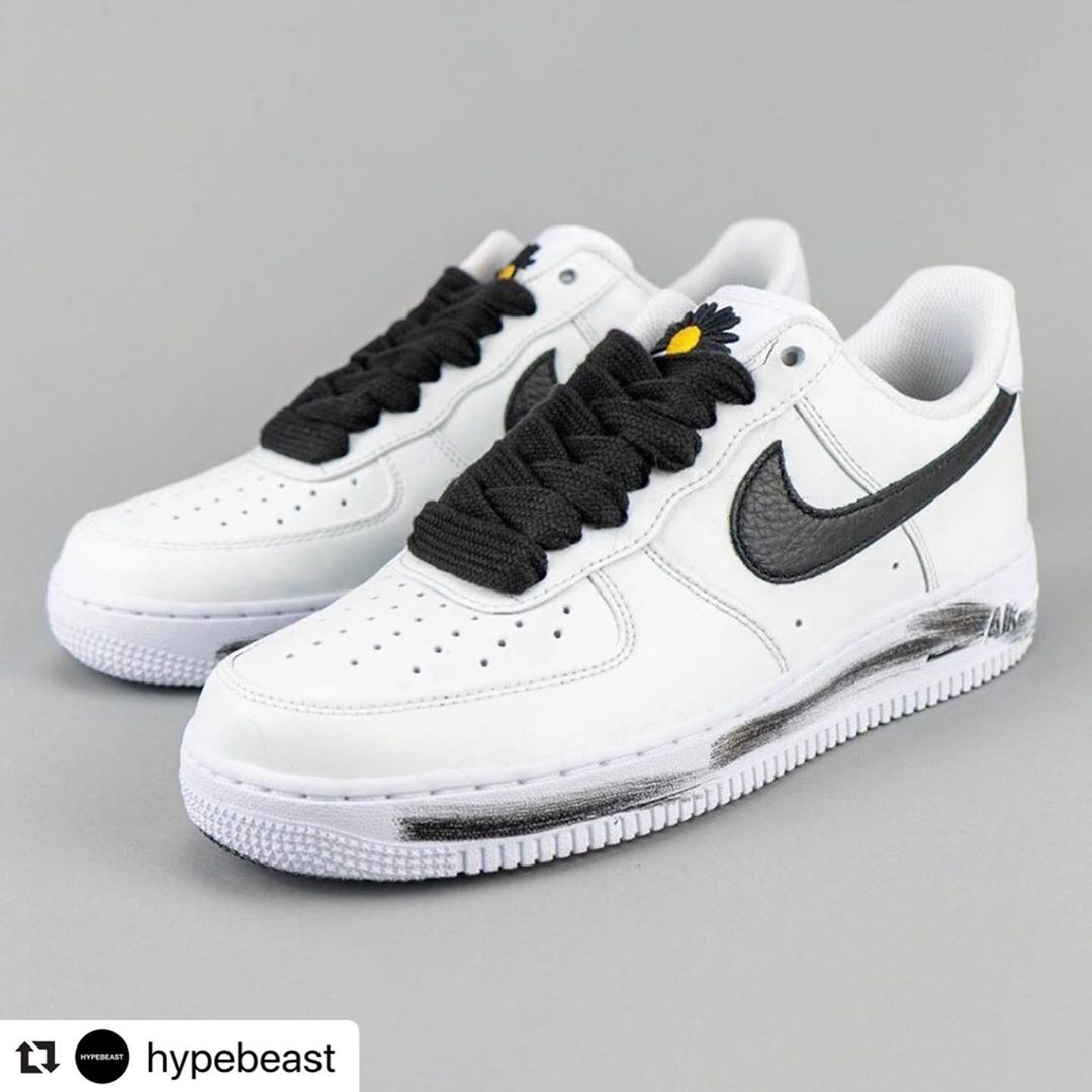 #Repost @hypebeast with @make_repost・・・@hypebeastkicks: Here’s a detailed look at @xxxibgdrgn‘s peaceminusonedotcom x @nike Air Force 1 “Para-Noise 2.0.” The upcoming colorway is centered around a white-tone painted premium leather upper, that once again peels away to reveal an original artwork. Accenting the design is a contrasting black tumbled leather Swoosh and black embroidered daisy motifs, printed insoles and a white AF1 sole unit dressed all over with haphazardly applied strokes of black paint. It’s expected to release sometime in September for $200 USD, but stay tuned for official notes. ⠀Photo: @yankeekicks