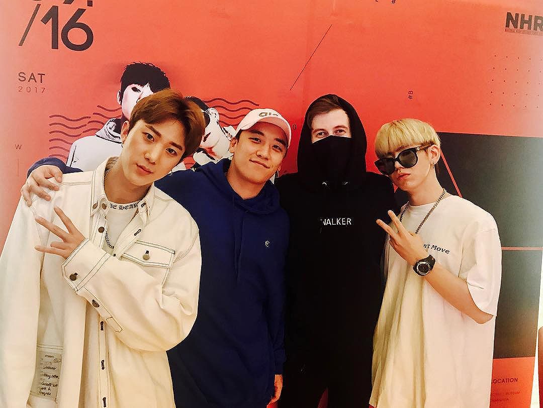 Seungri Instagram Sep 17, 2017 6:06am @alanwalkermusic with @naturalhighrecord in changsha #Stormfestival after party @monkey_museum