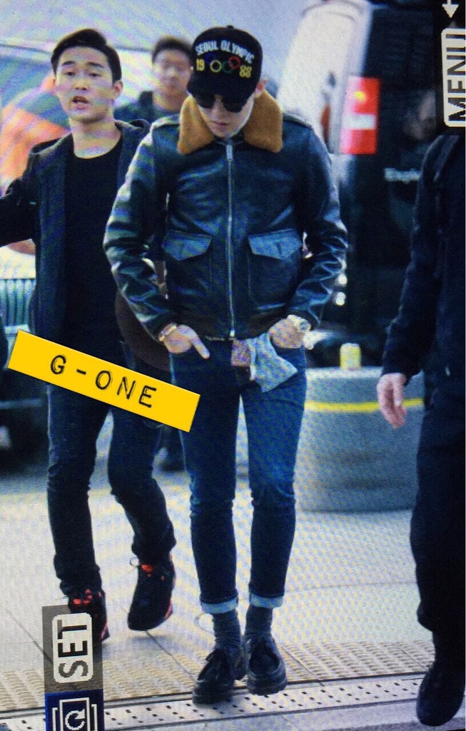 BIGBANG - Incheon Airport - 30jan2015 - G-Dragon - G-One - 01.jpg