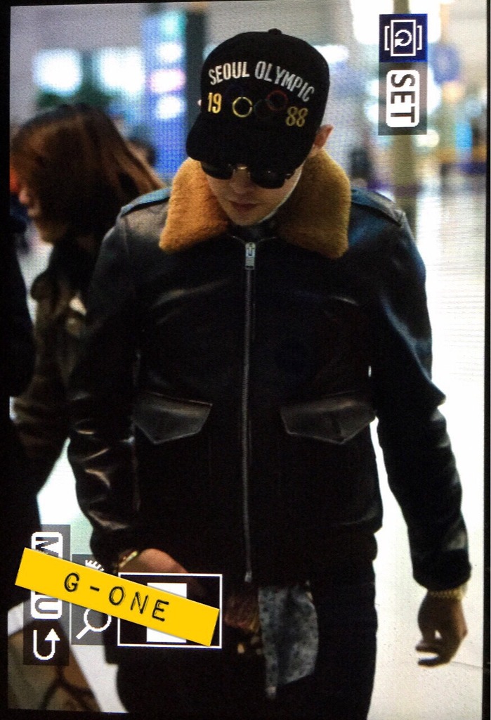 BIGBANG - Incheon Airport - 30jan2015 - G-Dragon - G-One - 03.jpg