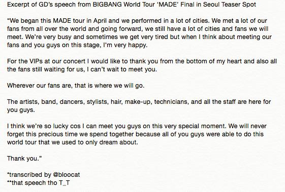 Translation Of GD Speech
