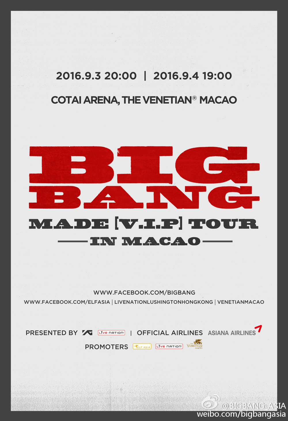 Macao BIGBANG Fan Meeting September 2016