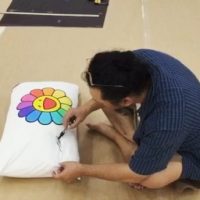 Curated by T.O.P  Murakami Takashi B.1962 TO SLEEP、OR NOT TO SLEEP-THAT IS THE QUESTION. signed in English and dated 2016、framed T.O.P personal pillow、silkscreen、acrylic box pillow:20(H)by 41 by 71 cm;7⅞(H)by 16⅛by 28 in. #TTTOP  #TakashiMurakami