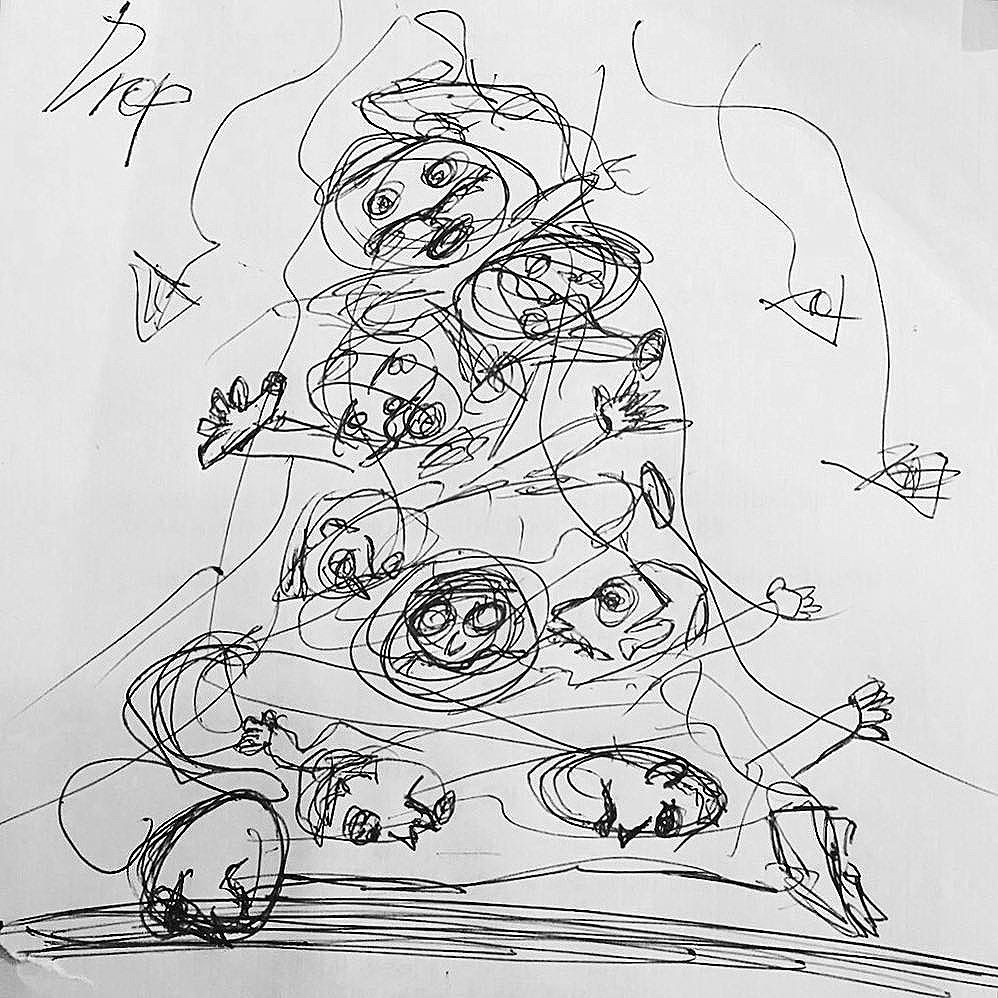 TOP Instagram Sep 06, 2016 @ 16:03 My initial sketch for #TTTOP. 
Teppei Kaneuji turned it into 